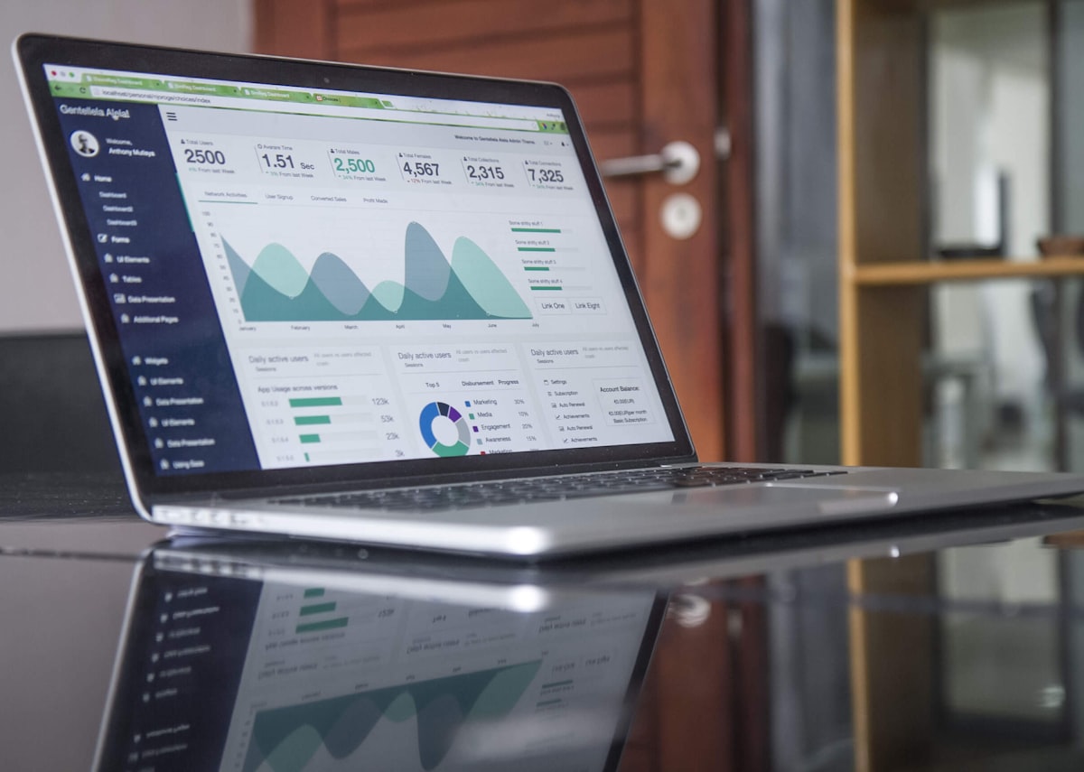 Analytics dashboard showing campaign growth